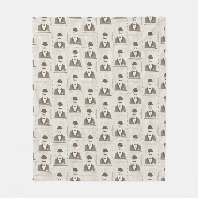 Retro pattern for man fleece blanket (Front)