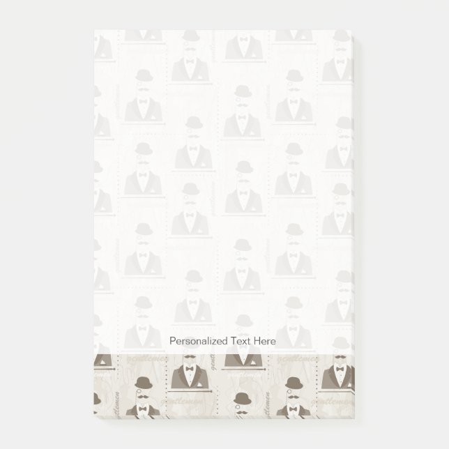 Retro pattern for man post-it notes (Front)