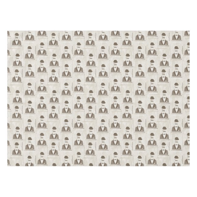 Retro pattern for man tablecloth (Front (Horizontal))
