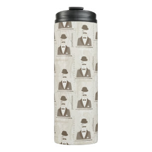 Retro pattern for man thermal tumbler