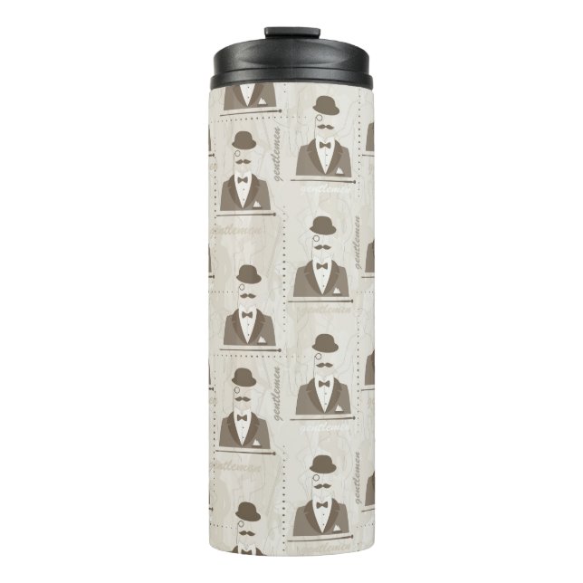 Retro pattern for man thermal tumbler (Front)