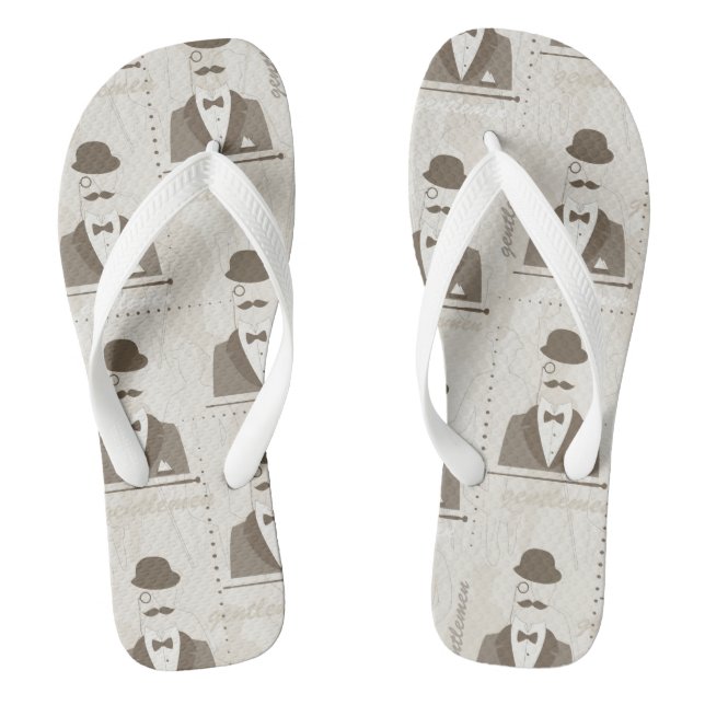Retro pattern for man thongs (Footbed)