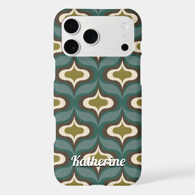 Retro Pattern Green iPhone Case (Back)