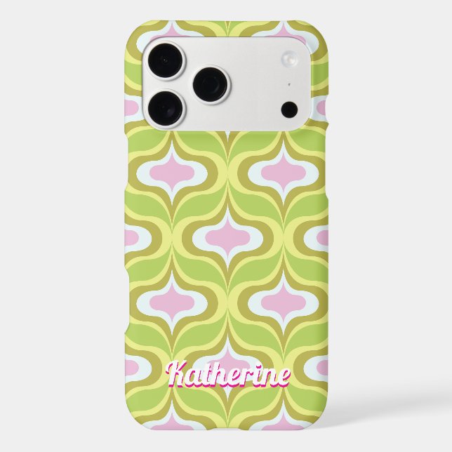 Retro Pattern Green iPhone Case (Back)