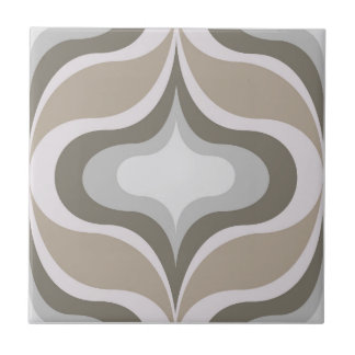 Retro Pattern Grey Ceramic Tile