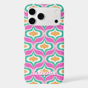 Retro Pattern Hot Pink iPhone Case