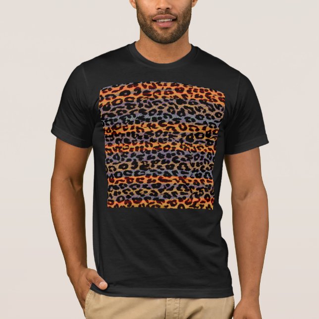 Retro pattern leopard fur texture T-Shirt (Front)