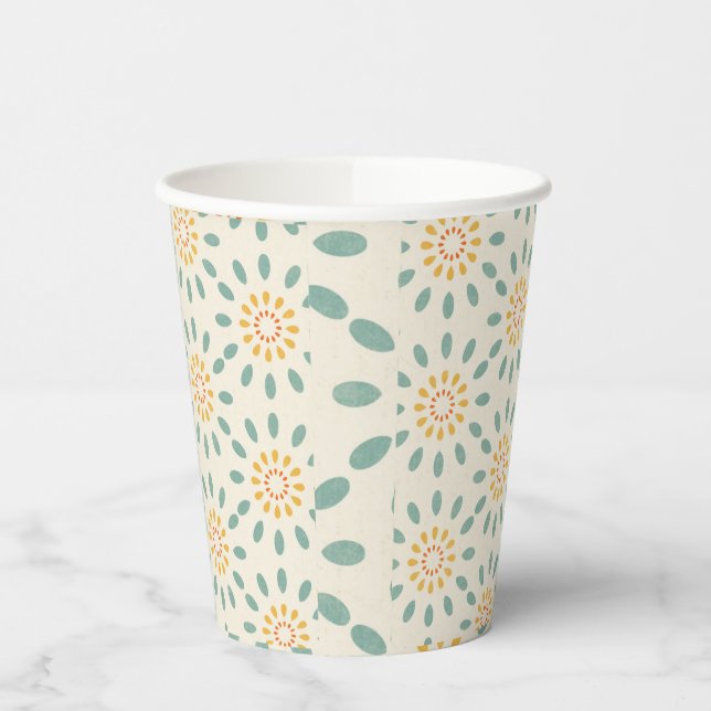 Retro Pattern Paper Cup (Left)