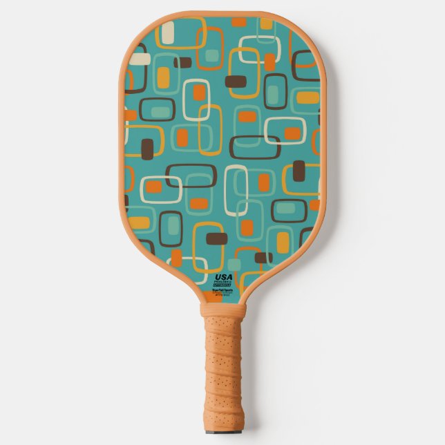 Retro Pattern Pickleball Paddle (Front)