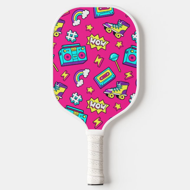 Retro Pattern  Pickleball Paddle (Front)