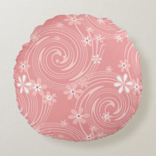 Retro pattern round cushion