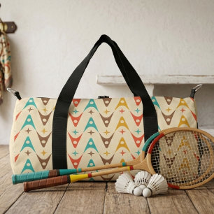 Retro pattern sixties vintage duffle bag