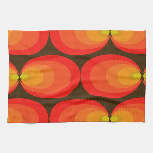 retro pattern tea towel (Horizontal)