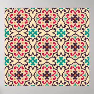 Retro pattern: wallpaper, textile design poster
