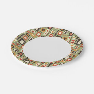 Retro pattern with kitchen dishes for breakfast