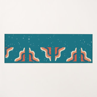 Retro Pattern Workout Yoga Mat