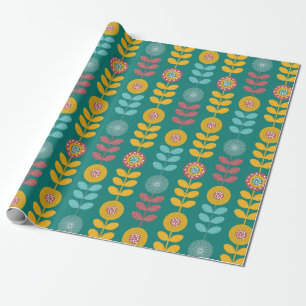 Retro pattern wrapping paper