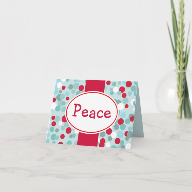 Retro Peace Holiday Card (Front)