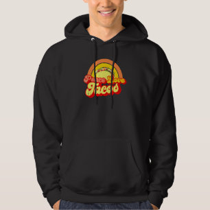 Retro Peace Love Tacos Old School Distressed Graph Hoodie