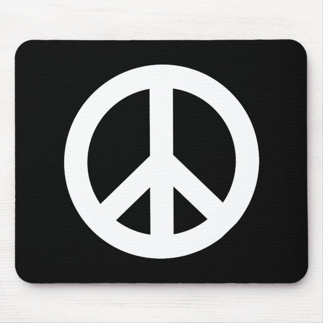 Retro Peace Sign Mouse Pad (Front)