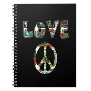 Retro Peace Sign Notebook
