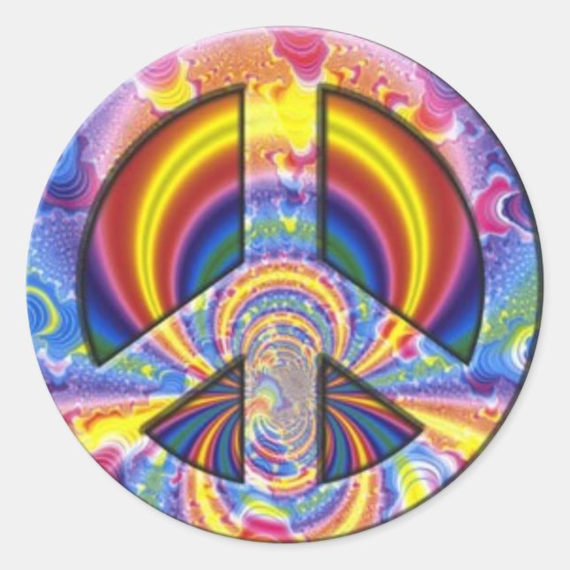 Retro Peace Stickers (Front)