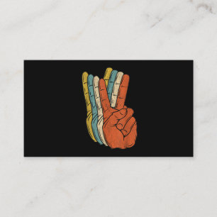 Retro Peace Vintage 60's 70's Hippie Business Card