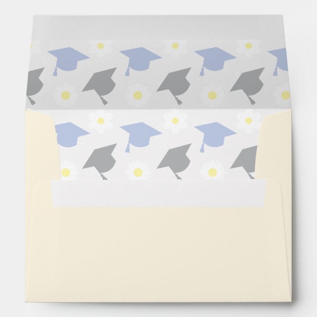 Retro Peach Graduation Envelope (Back (Bottom))