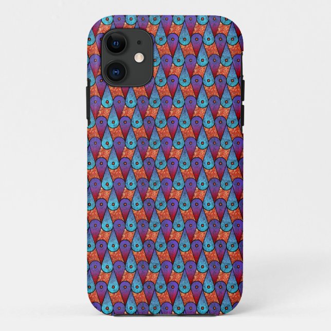 Retro Peacock Feathers Case-Mate iPhone Case (Back)