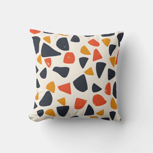 Retro Pebble Mosaic Cushion (Front)