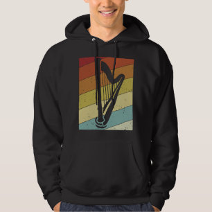 Retro Pedal Harp Harpist Konghou Harp Player Hoodie