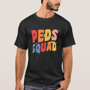 Retro Peds Squad Paediatrics Nurse Nursing Peds Pe T-Shirt