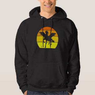 Retro Pegasus Vintage Pegasus Silhouette Animal Hoodie