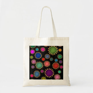 Retro pencil starbursts tote bag