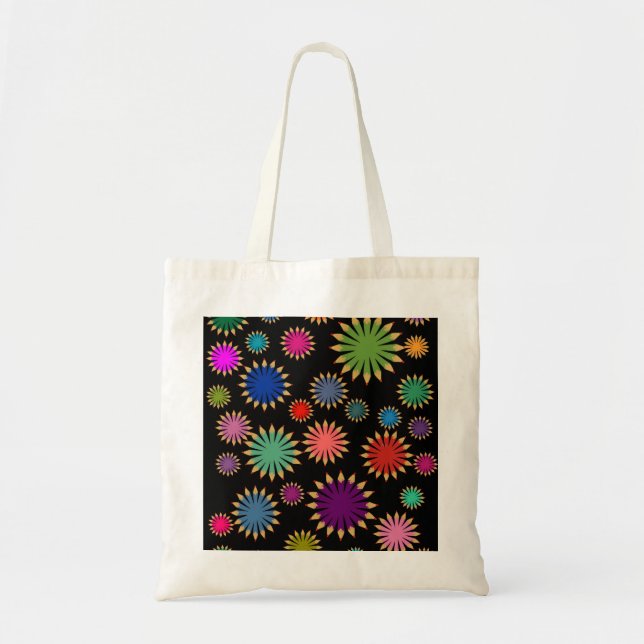 Retro pencil starbursts tote bag (Front)