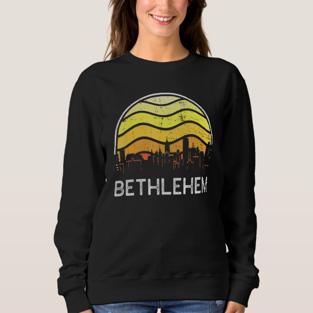 Retro Pennsylvania Bethlehem Visitors Skyline Vint Sweatshirt (Front)