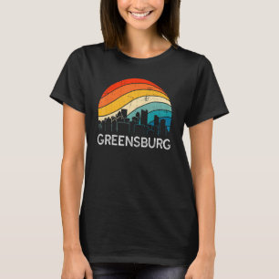 Retro Pennsylvania Greensburg Skyline Vintage Urba T-Shirt