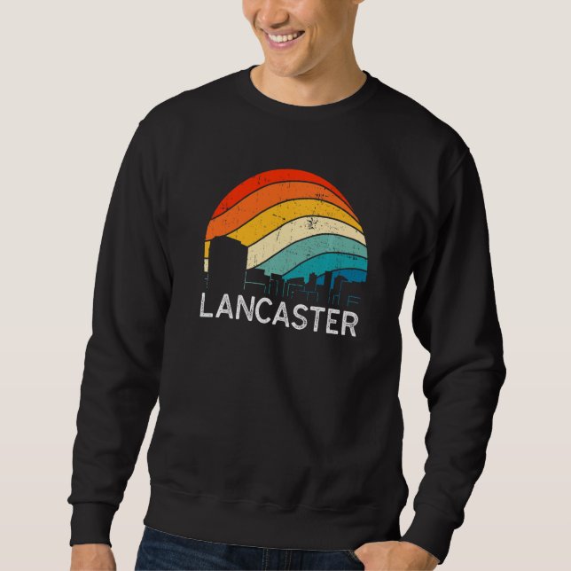 Retro Pennsylvania Lancaster Skyline Vintage Urban Sweatshirt (Front)