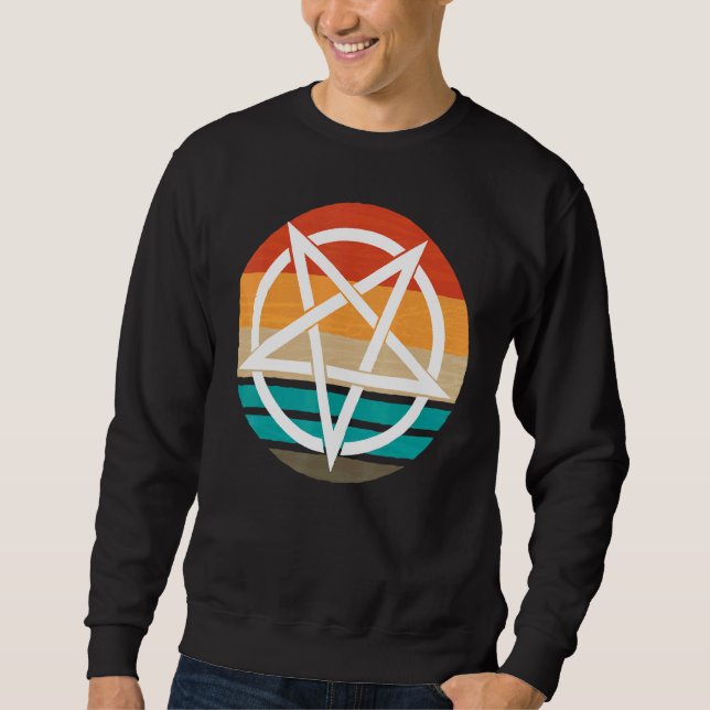 Retro Pentagram Devil 666    Sweatshirt (Front)