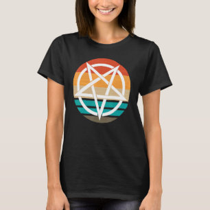 Retro Pentagram Devil 666    T-Shirt