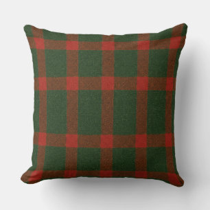 Retro Peppermint Swirl Christmas Throw Pillow