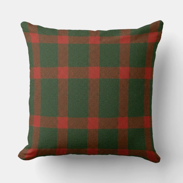 Retro Peppermint Swirl Christmas Throw Pillow (Front)