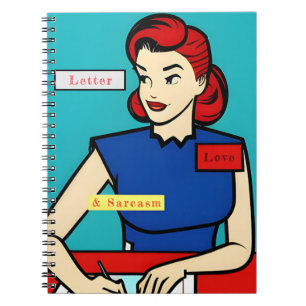 Retro Personalised 1950s Custom Pop Art Humour Notebook