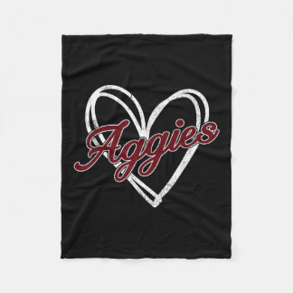 Retro Personalised Aggies-heart Men Women Kid _2 Fleece Blanket