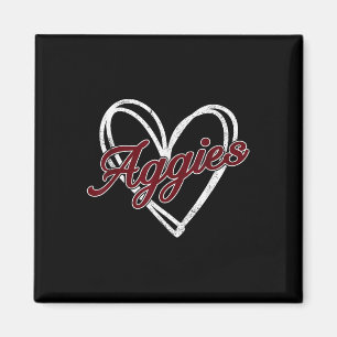 Retro Personalised Aggies-heart Men Women Kid _2 Magnet