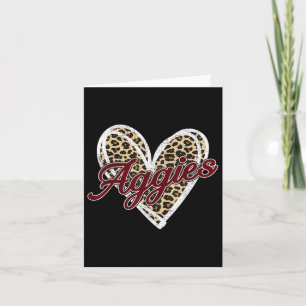 Retro Personalised Aggies-heart Men Women Kid Card