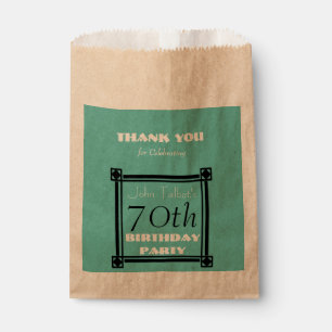 Retro Personalised Birthday Thank You Favour Bag