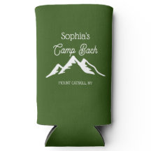 Retro Personalised Camp Bach Mountains Green 