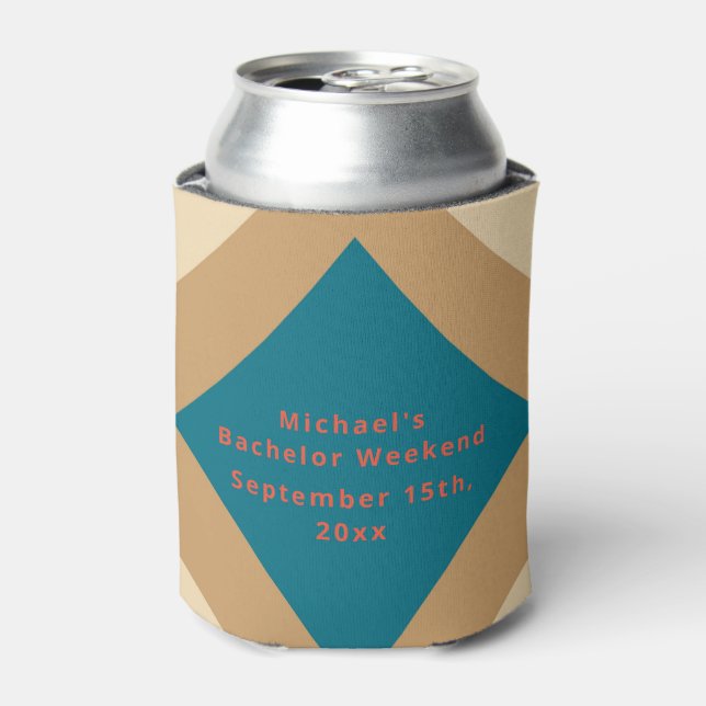 Retro Personalised Can Cooler | Bachelor Weekend (Can Front)