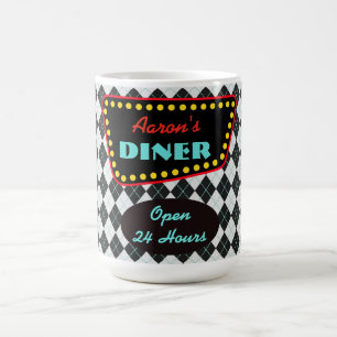 Retro Personalised Diner Mug